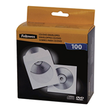 Fellowes CD/DVD Envelopes, Pack of 100